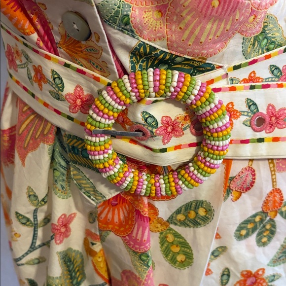 Farm Rio Romper with a detachable beaded belt sz xL - Picture 2 of 5